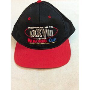 1996 Chrysler Memorial‎ Cup Peterborough Champion Clip Back Red Black Hat
